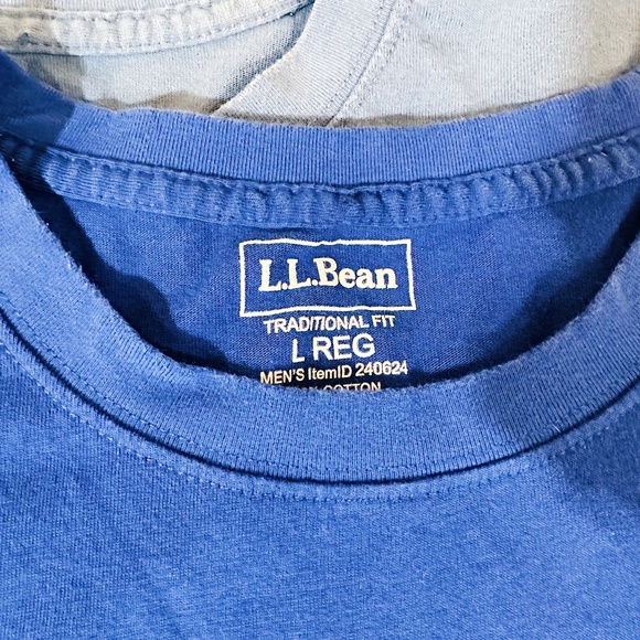 3 pack lot - L.L. Bean Men Crew T-Shirt Pocket Reg Traditional Fit - Size Large - Picture 3 of 7
